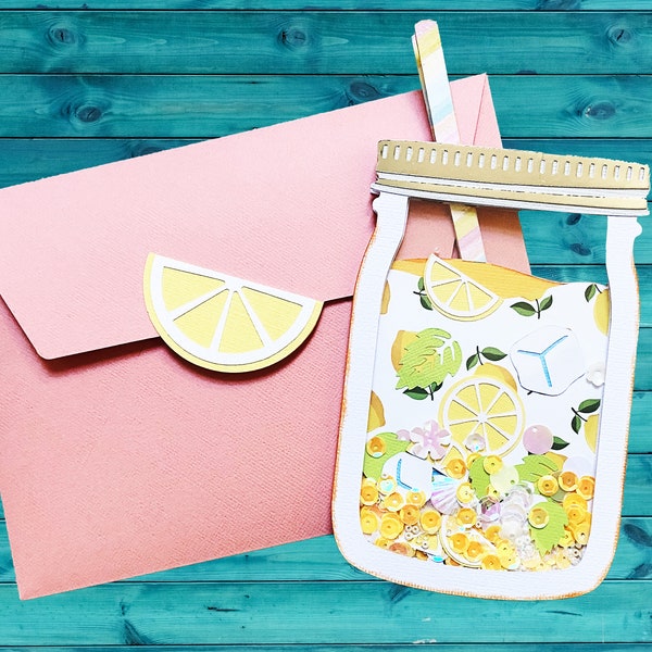 Cute Mason Jar Lemonade Shaker Card