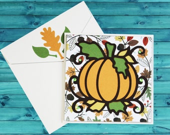 Festive Fall Layered Pumpkin Card