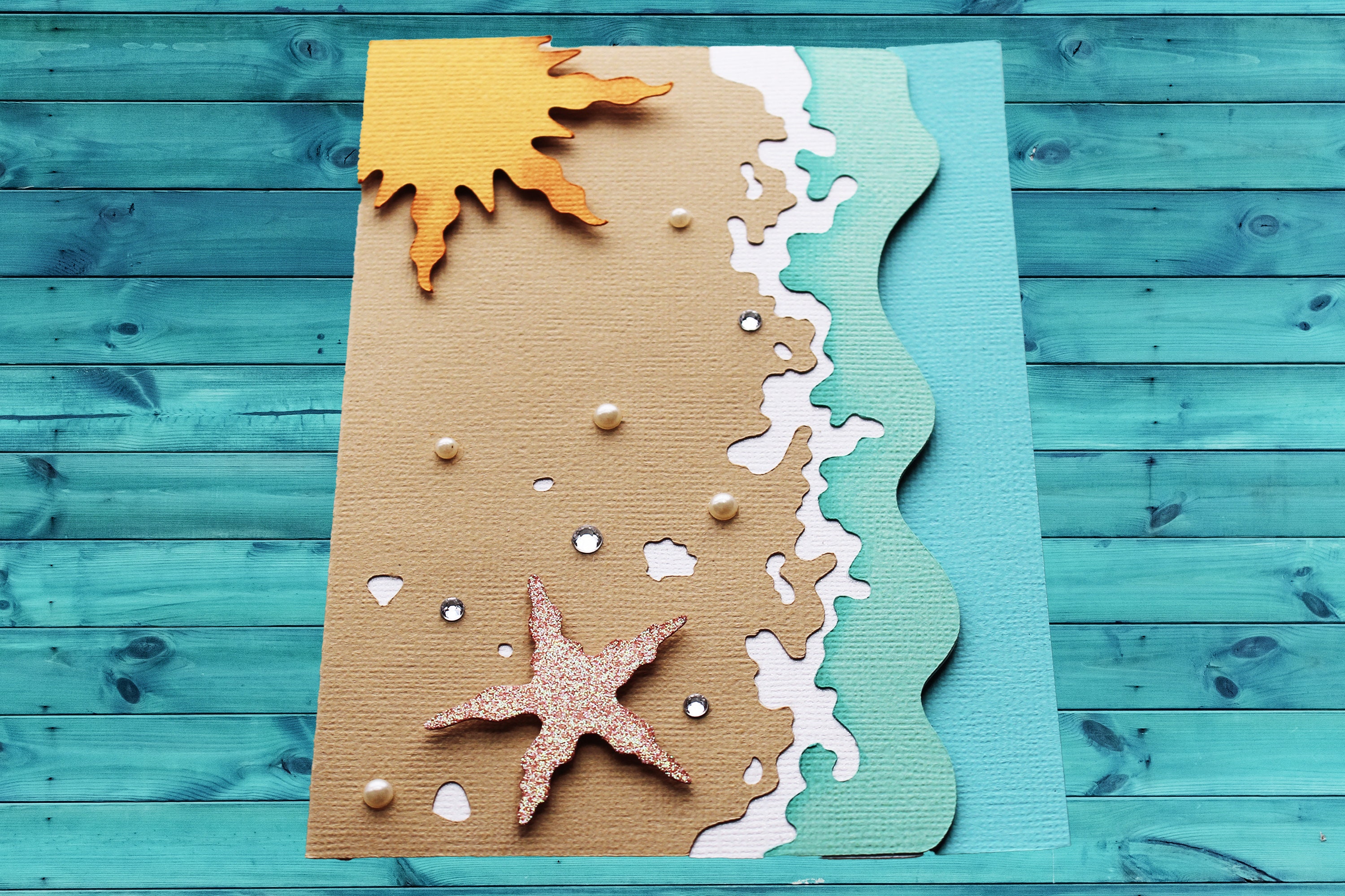 Beach Note Card - Intricately Cut, Handmade - Etsy