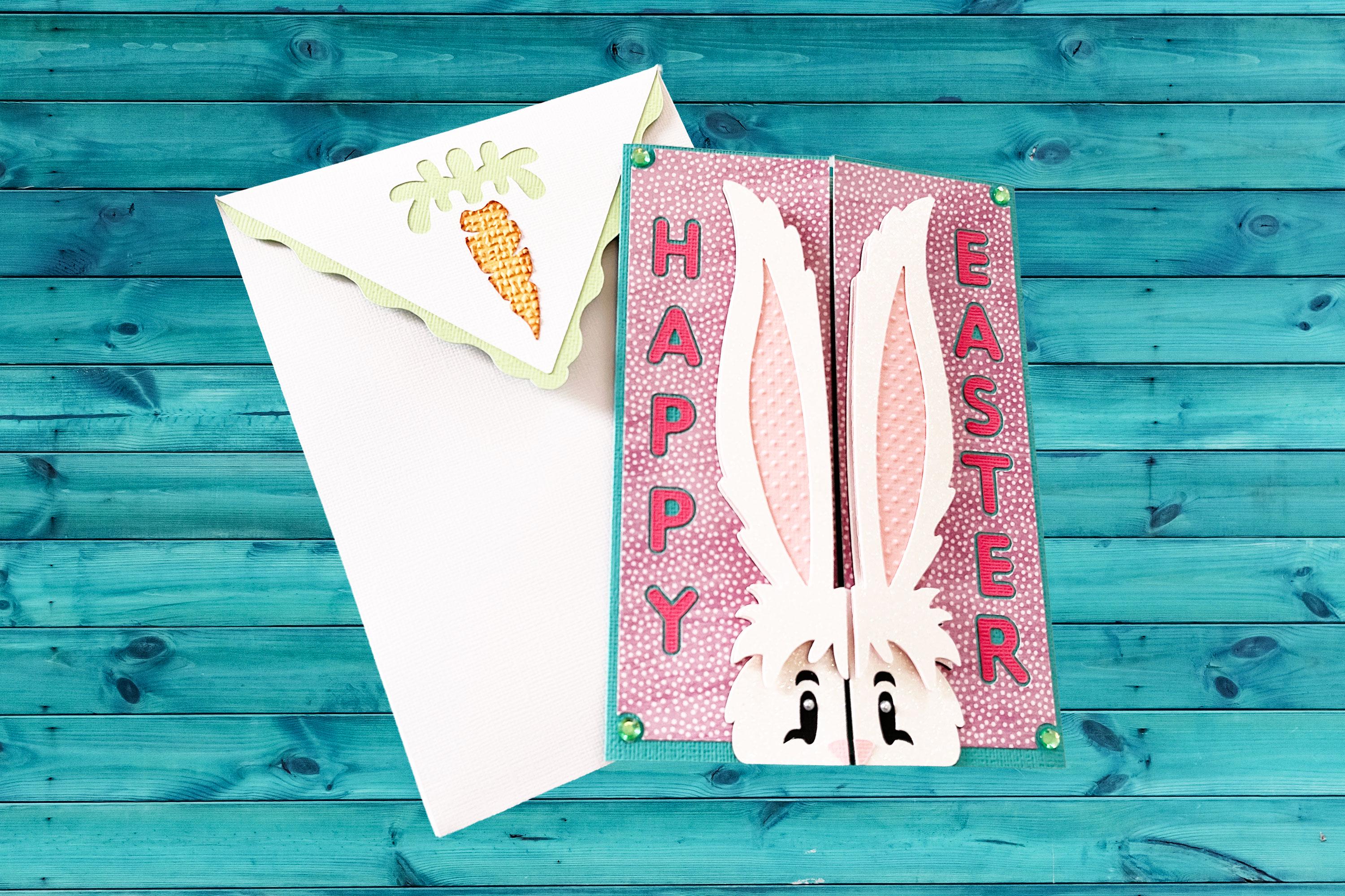 Easter Bunny Handmade Gatefold Card - Etsy