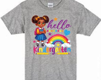 Hello Kindergarten African American Girl