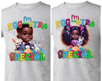 Egg-stra Special Boy & Girl Easter PNG (separate files)