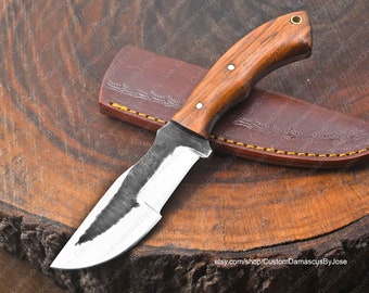 Tracker knife with sheath | Hand Forged Bushcraft knife |  Custom knife | Hunting Knife | Camping Knife | Outdoors | Gift for MEN/HIM