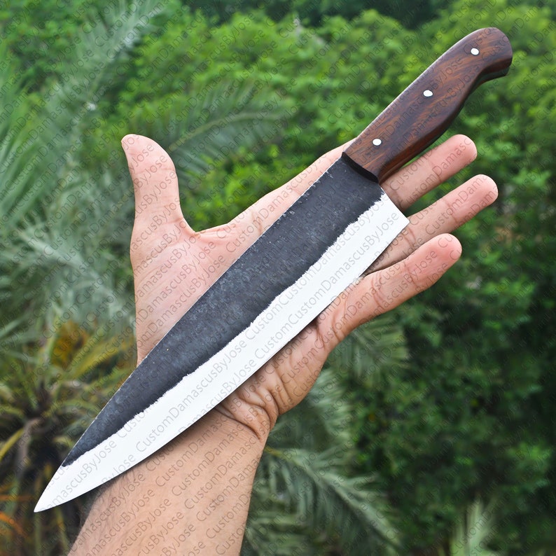Hand Kitchen Knife Fixed Blade Stainless Steel Etsy