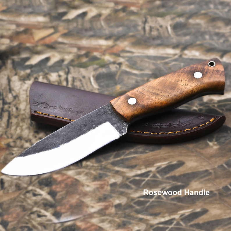 Handmade Bushcraft Knife With Sheath Micarta Fixed Blade Etsy