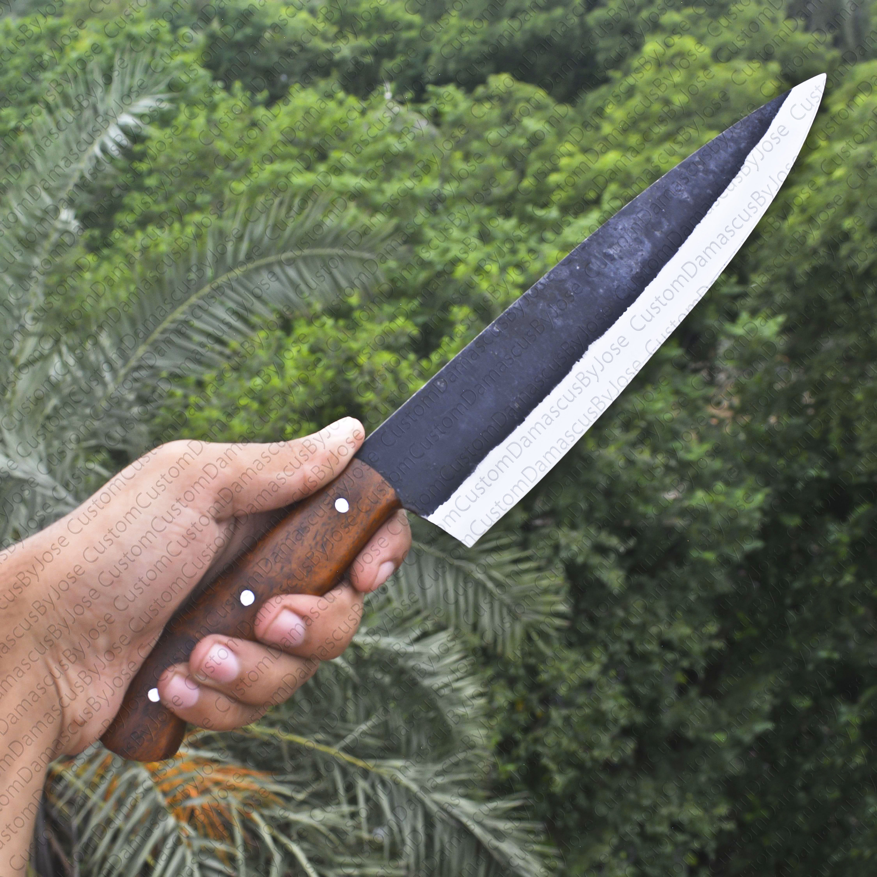 Hand Forged Kitchen Knife | Fixed Blade | Stainless Steel | Chef