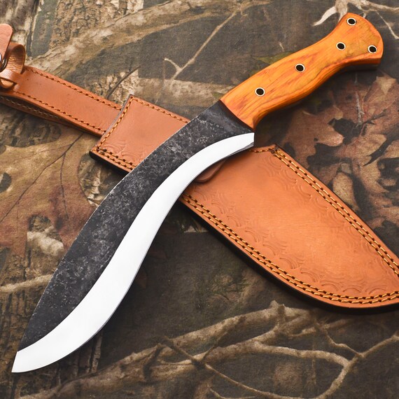 Hand Kukri Knife With Sheath Bushcraft Kukri Knife Etsy
