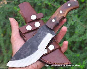 Handmade Tracker knife with horizontal and vertical carry sheath | Bushcraft Knife | Camping | Survival | EDC | Hunting | Gift for MEN/BF