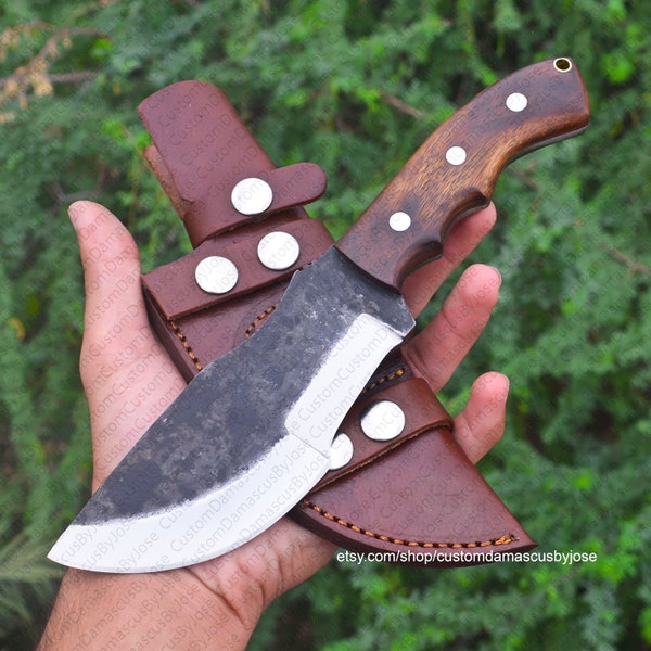 Handmade Tracker knife with horizontal and vertical carry sheath | Bushcraft Knife | Camping | Survival | EDC | Hunting | Gift for MEN/BF