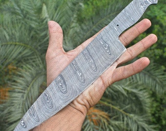 Damascus Chef Blank blade | Kitchen knife Blank blade | Fixed Blade Blank blade | Damascus Blanks | Blanks for knife making