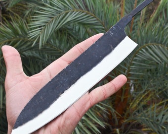 Hand Forged Stainless Japanese Deba style Kitchen knife Blank blade | Chef knife Blank | Knife Making Kit | Camp Knife | GIft for HER/BF