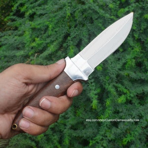 Handmade Stainless Steel Bushcraft knife with Sheath | Rosewood FULLTANG Skinner knife | Camping | survival | Hunting knife | Gift for Men