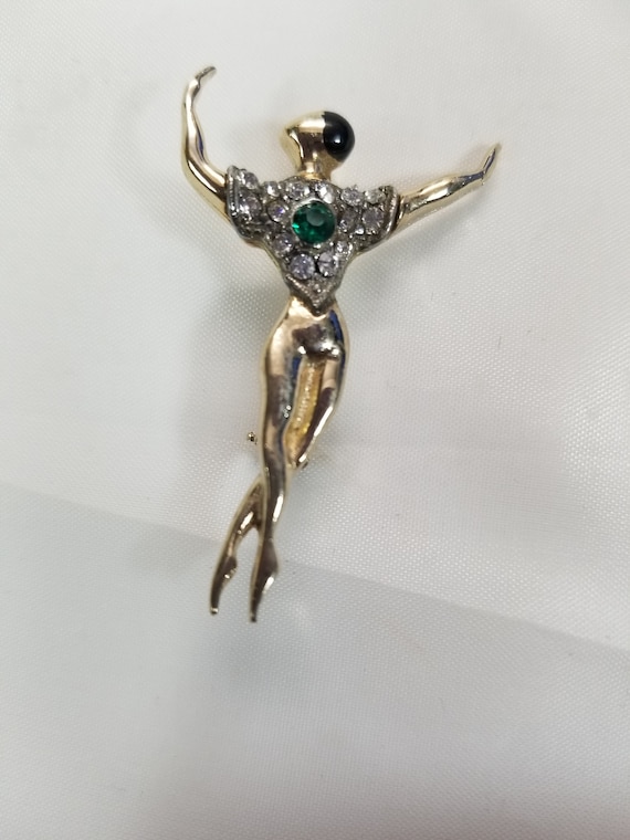 Unsigned BOUCHER MALE BALLET Dancer Brooch