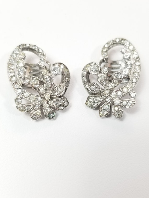 Early TRIFARI FLORAL DIAMANTE Earrings