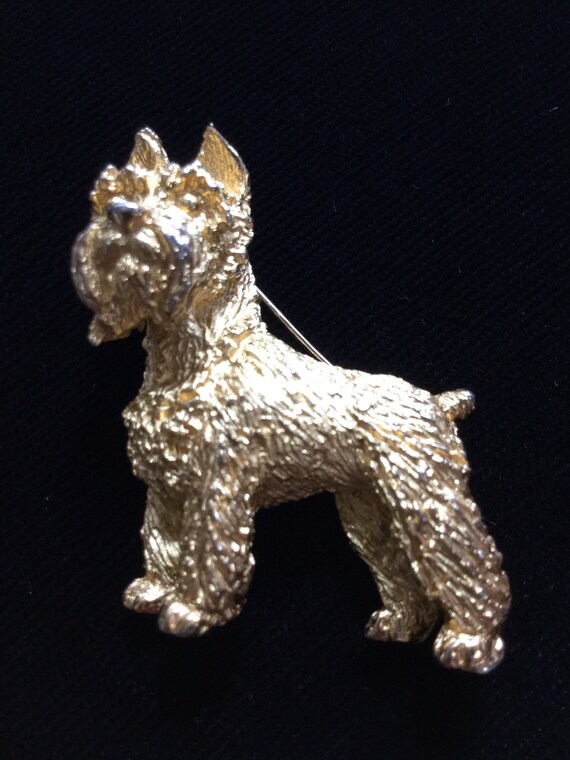 TRIFARI SCOTTY DOG Brooch