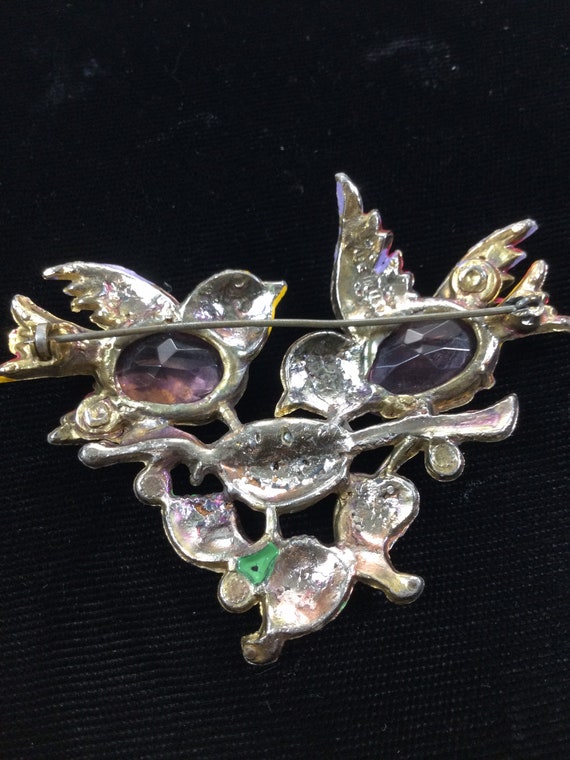 FRED GRAY Birds on a Nest of EGGS Brooch - image 6