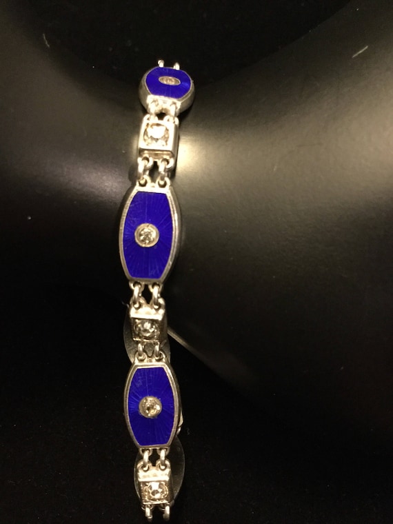 INCREDIBLE  STERLING & Enamel Bracelet - image 2