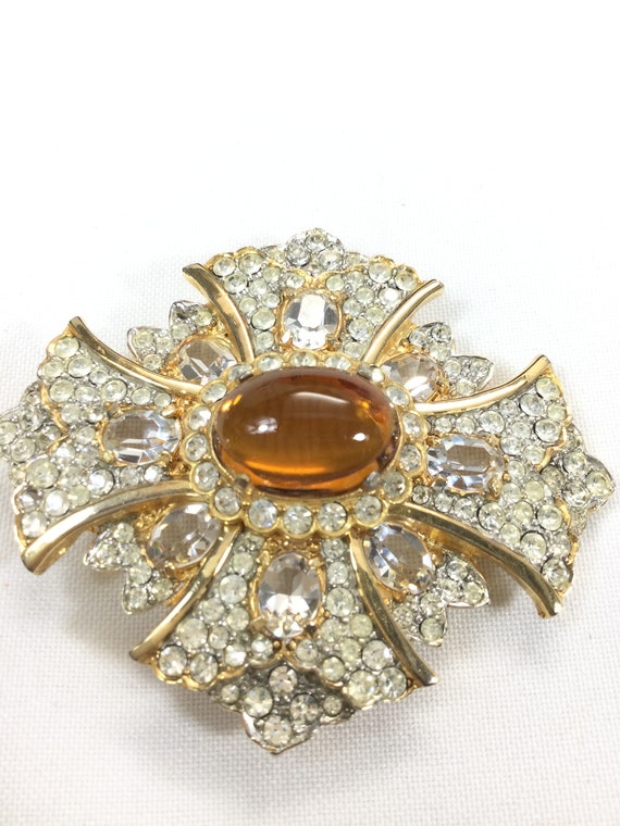 AMAZING K.J.L. Diamante and Golden MALTESE Cross … - image 2