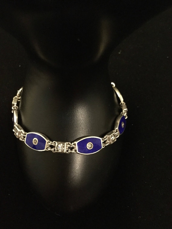 INCREDIBLE  STERLING & Enamel Bracelet