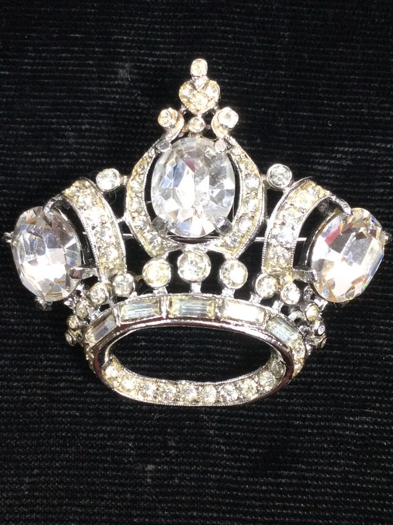 COROCRAFT PEGASUS STERLING Large Diamante Crown