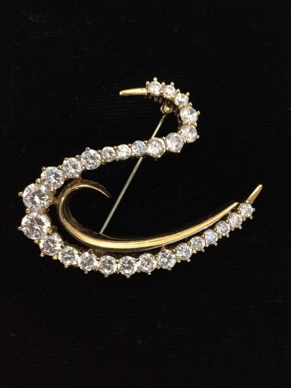 BUTLER CZ SWAN Brooch