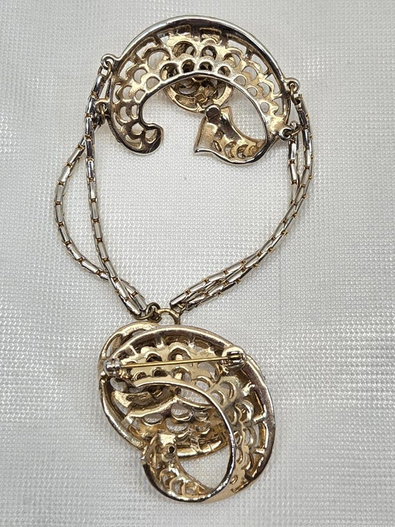 1940's OPENWORK and SCROLLS DIAMANTE Bracelet and… - image 6