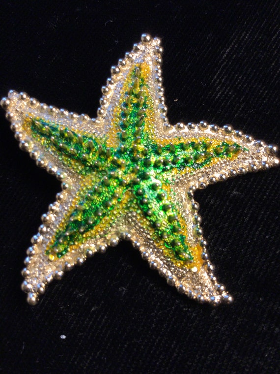 TRIFARI ENAMELED STARFISH Brooch - image 2