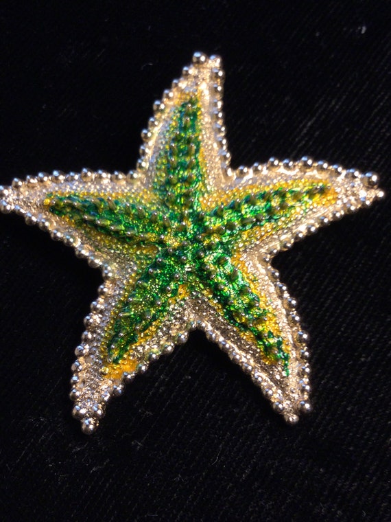 TRIFARI ENAMELED STARFISH Brooch - image 1