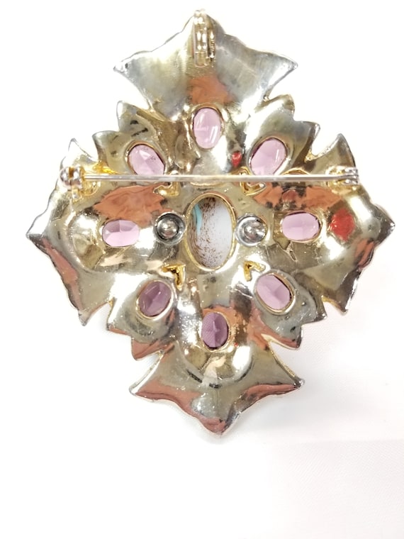 Unsigned MALTESE CROSS in Tourquoise,  Amethyst a… - image 5