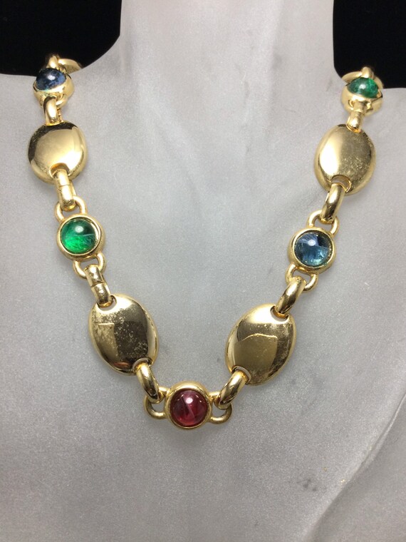 DAVID GRAU Flawed Jeweltone Cabochons Necklace