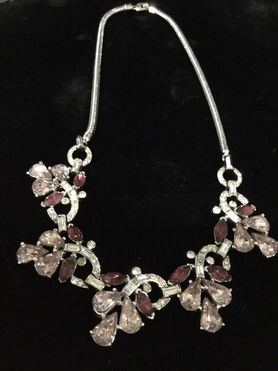 TRIFARI LAVENDER and AMETHYST Drippy Choker Neckla