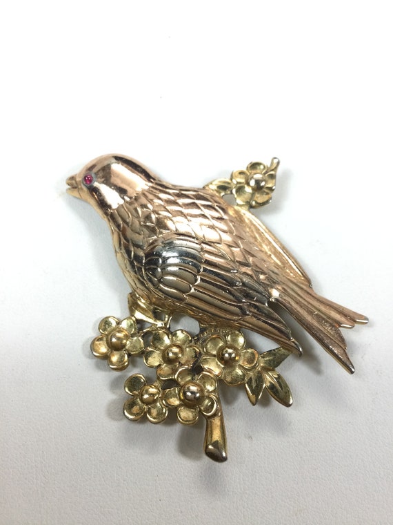 40’s BIRD on a FLOWER BRANCH