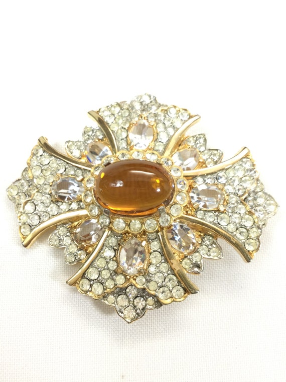 AMAZING K.J.L. Diamante and Golden MALTESE Cross … - image 4
