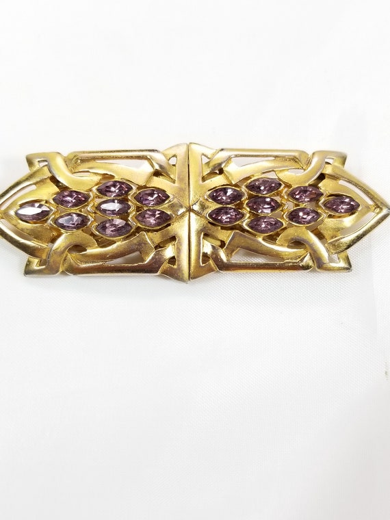 CORO Gold and AMETHYST DECO Duette