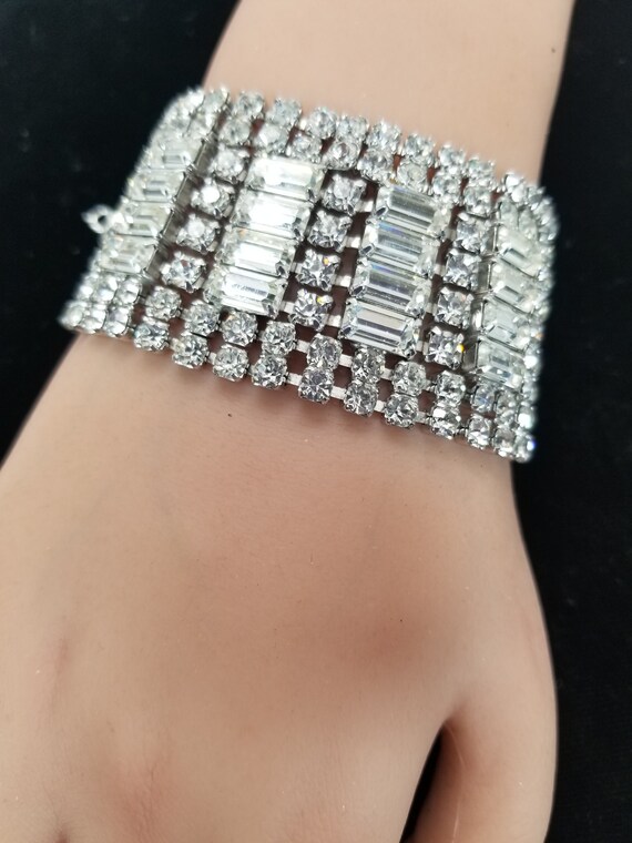 WEISS DIAMANTE WIDE Statement Bracelet