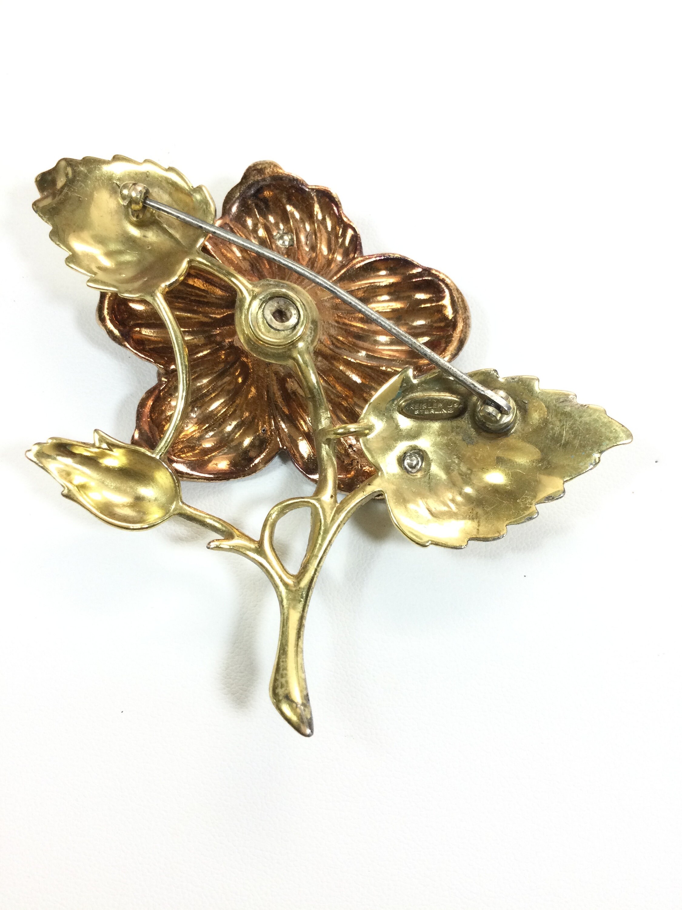 KREISLER USA STERLING Hibiscus Brooch - Etsy