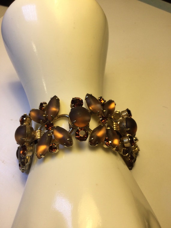 D&E JULIANA Frosted Brown Stones Bracelet