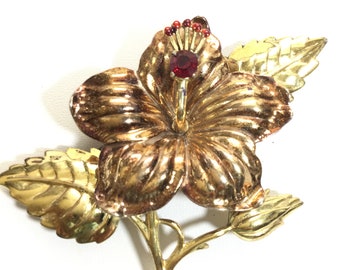 KREISLER USA STERLING Hibiscus Brooch - Etsy