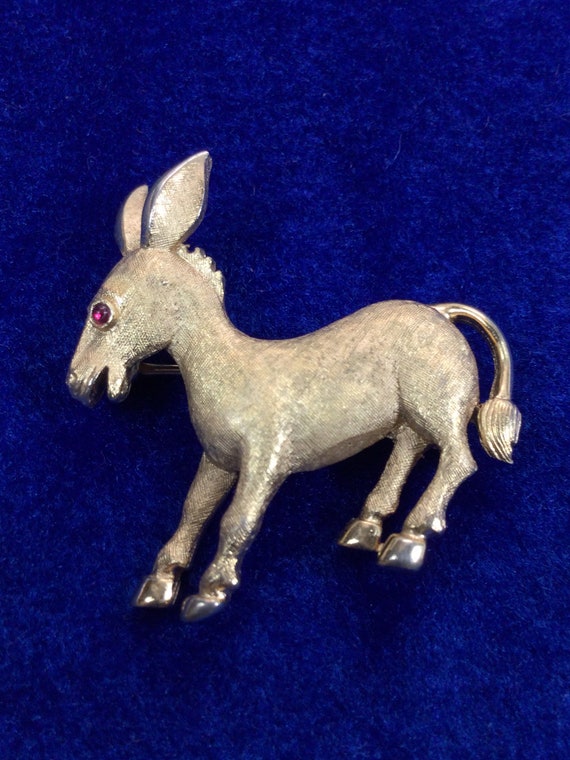 TRIFARI DONKEY BROOCH - image 1