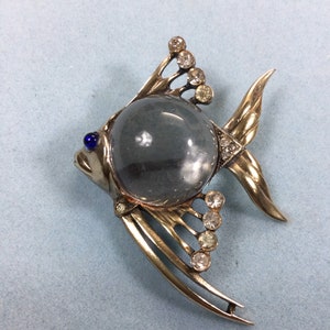 STERLING JELLY BELLY Fish Brooch