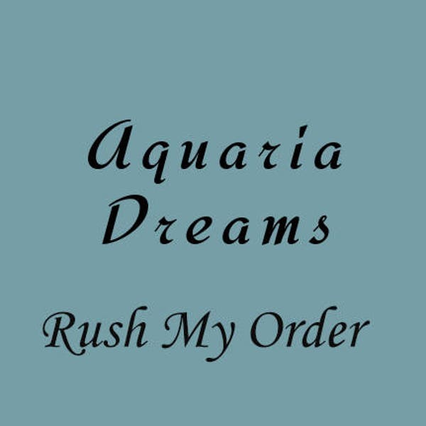 Rush Order Upgrade / Fast Processing Order / Ships Next Day Order Upgrade / AquariaDreams Rush Order