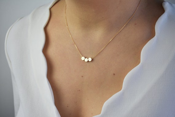 Satellite Chain Necklace - floating dot bead chain necklace made to or -  Ugly Baby