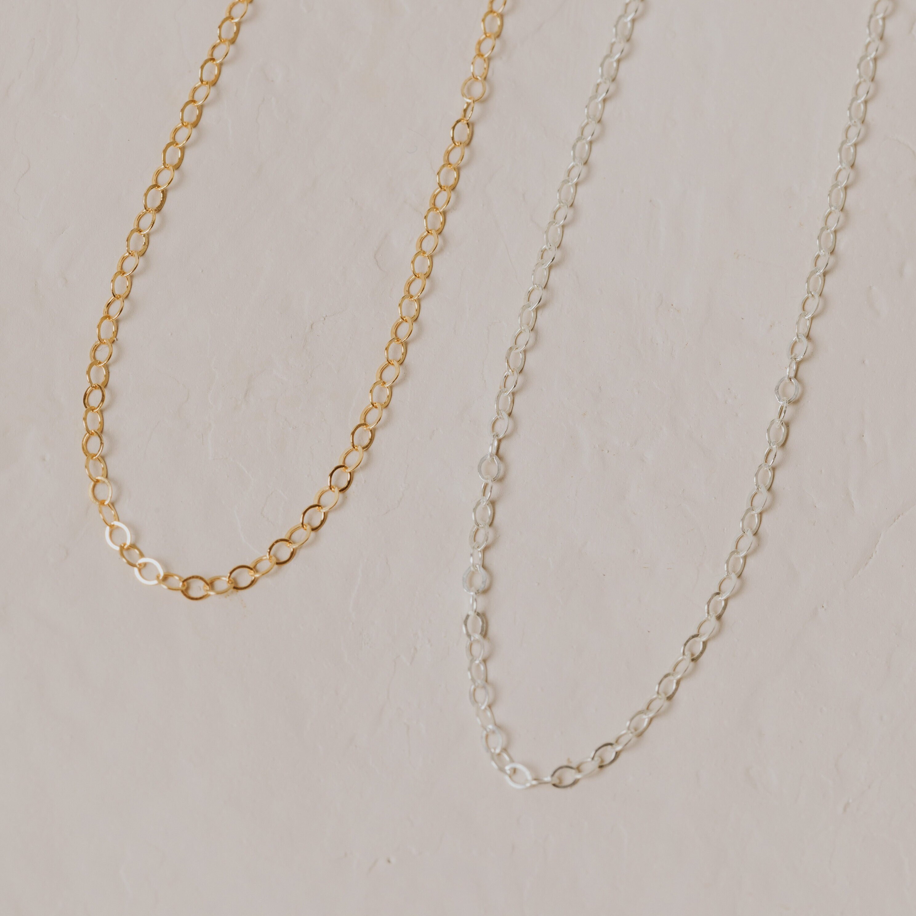 Simple Chain Necklace, Thin Silver Chain, Delicate Minimal Chain ...