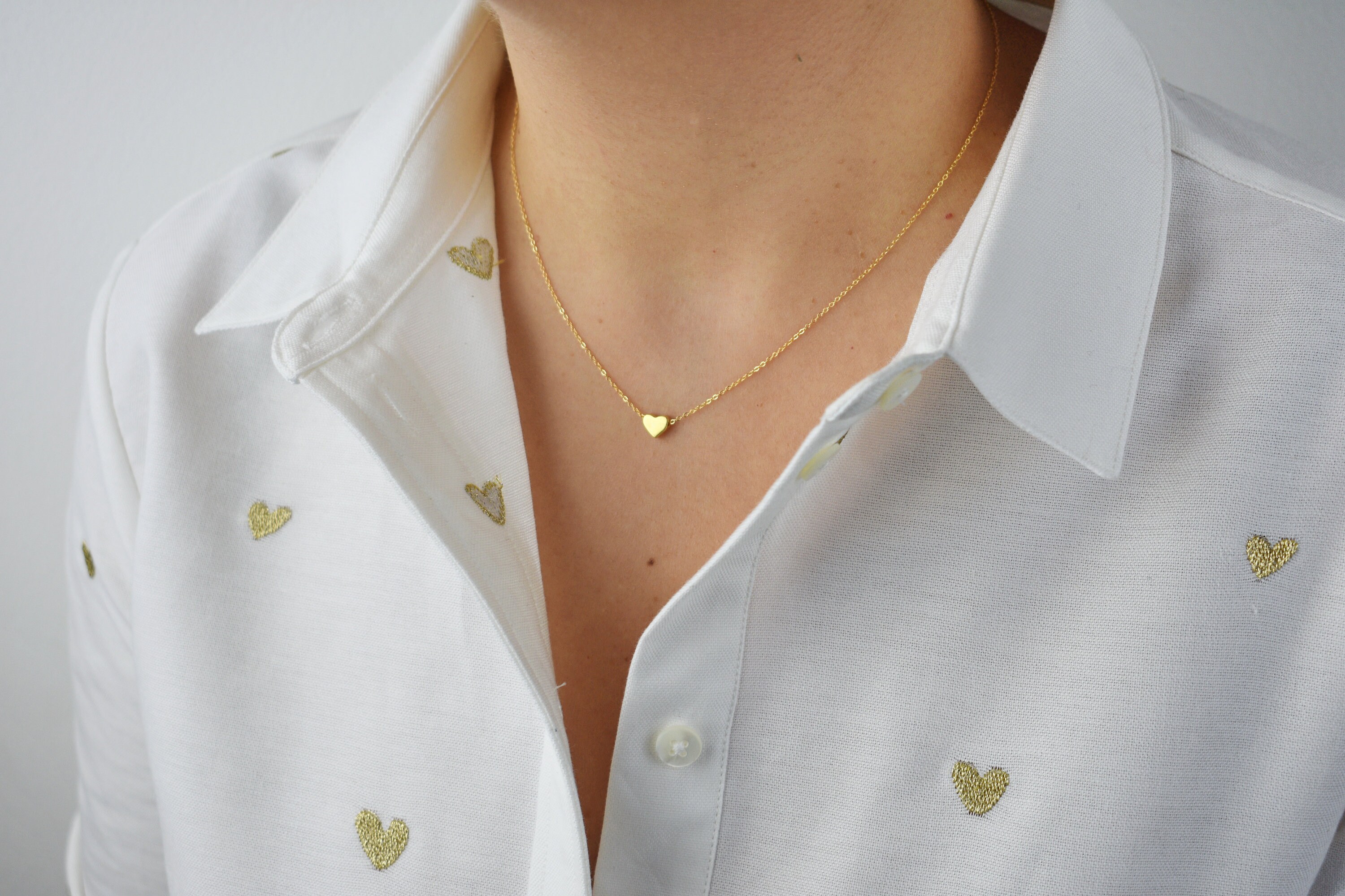 Tiny Heart Necklace Gold Heart Necklace Dainty Heart - Etsy Tiny Heart Necklace Gold Heart Necklace Dainty Heart - Etsy