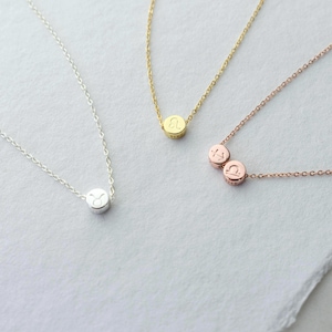 Tiny Zodiac Necklace with Kids Star Signs For Mom, Custom Horoscope Pendant For Her Gift, Gold Fill, Sterling Silver or Rose Gold AD260
