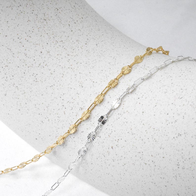SARA Starburst Chain Bracelet for Bridesmaids Gifts, 14k Gold Filled Bracelet, Dainty Sunburst Chain Jewelry, Minimalist Gift for Her AD308 image 3