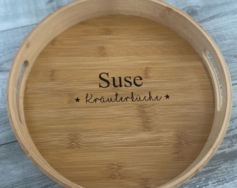 Bambus Tablett Frühstück Käse Platte personalisiert Geschenk Taufe Geburtstag Hochzeit