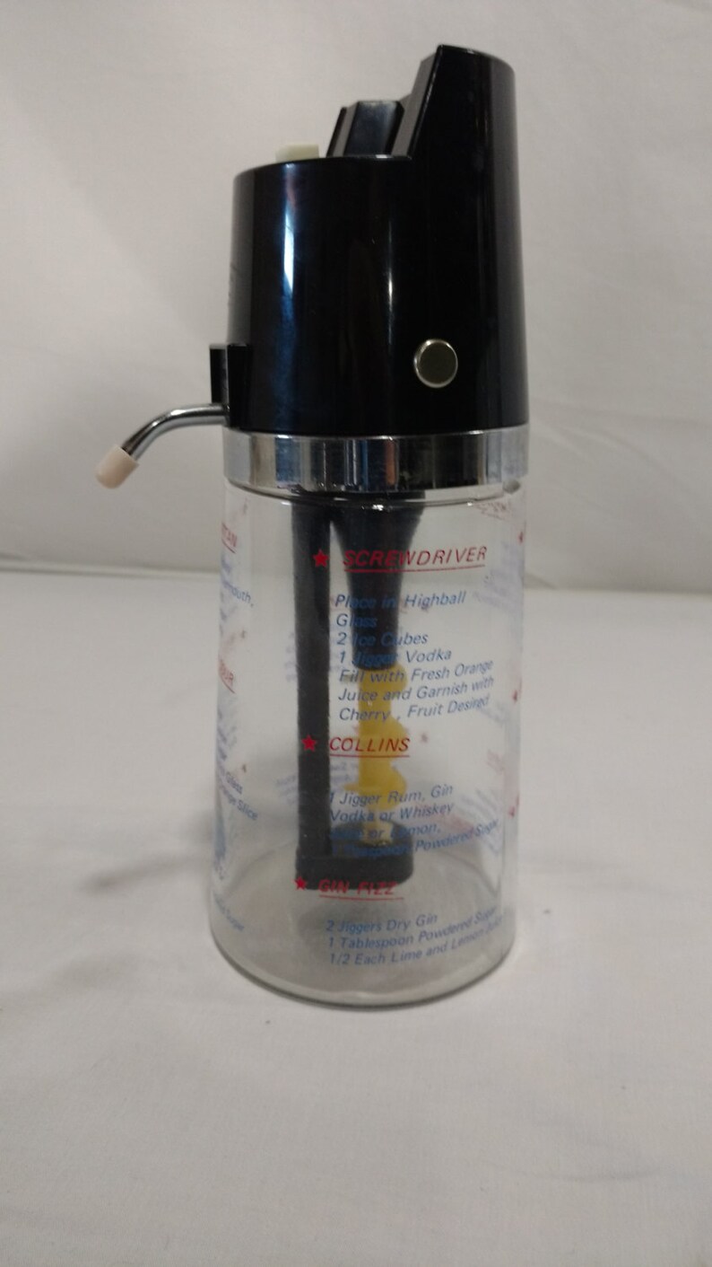 Retro kitsch DrinkoMatic battery powered cocktail mixer. Etsy