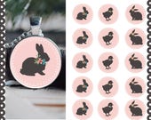 Easter Day Bottle Cap Images, 4 x 6 digital collage, 1 inch circle images, circle images for bows, badge reels, magnets, stickers and more!