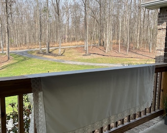 Ivory Linen Tablecloth with Lace Trim – Romantic Heirloom Farmhouse Style